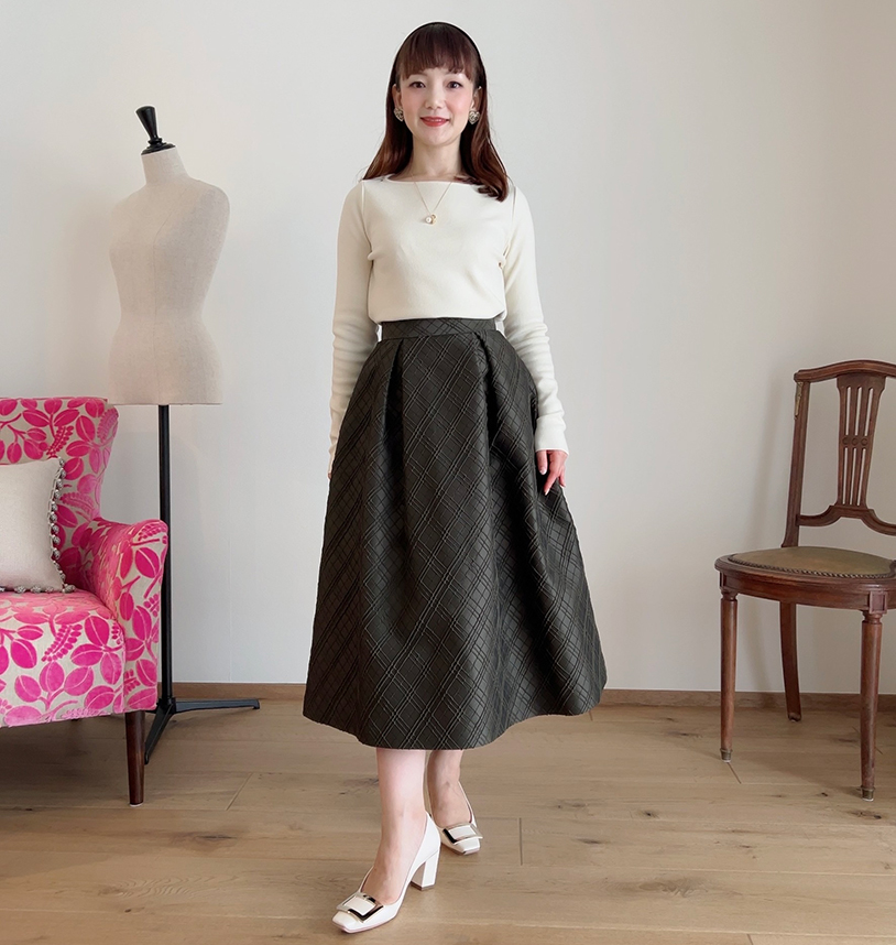 2024 Boat-neck long sleeve knit | マグノリアコレクション